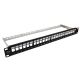 Patch panel 19" ALANTEC modularny 24 portów 1U z podporą niewyposażony