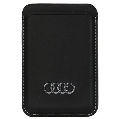 Portfel magnetyczny Audi Synthetic Leather kompatybilny z MagSafe - czarny