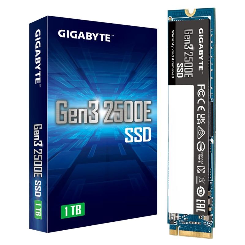 7. GIGABYTE Gen3 2500E SSD 1TB M.2 PCI Express 3.0 NVMe 3D NAND