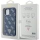 8. Etui Guess 4G Triangle Metal Logo na iPhone 15 Plus / 14 Plus - niebieskie