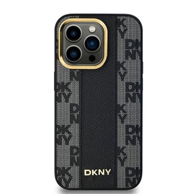 3. Etui DKNY Leather Checkered Mono Pattern MagSafe na iPhone 13 Pro / 13 - czarne