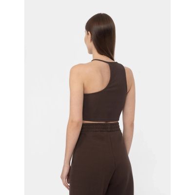 3. Crop top asymetryczny na jedno ramię damski 4F