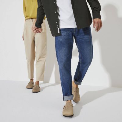 3. Chodaki damskie/męskie Birkenstock Boston Tabacco Brown olejowana skóra klapki regular szerokie (0960811)