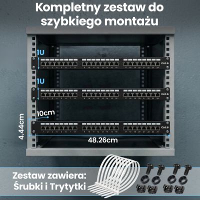 20. Patch panel Extralink  EX.9830 (1U; kat. 5e; 24xRJ-45)