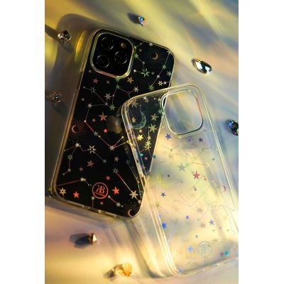 8. Kingxbar Lucky Series etui ozdobione oryginalnymi Kryształami Swarovskiego iPhone 12 mini przezroczysty (Clover)