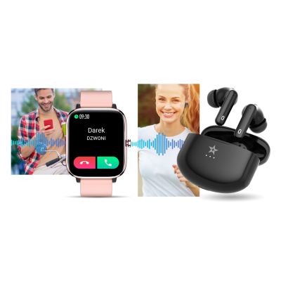 12. Słuchawki bezprzewodowe GIEWONT RealSound PRO ANC ENC GWS800-1 Czarne