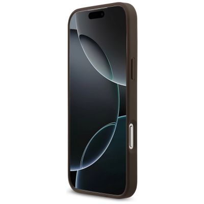 5. Etui Guess 4G Circle Classic Logo MagSafe na iPhone 17 Pro Max - brązowe
