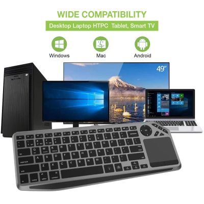 17. TECHLY BEZPRZEWODOWA KLAWIATURA DUALNA BT/RF TOUCH
