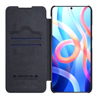 7. Etui z klapką Nillkin Qin Case do Xiaomi Redmi Note 11T 5G / 11S 5G / 11 5G (China) / Poco M4 Pro 5G - czarne