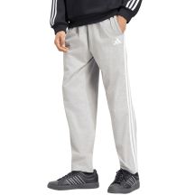Spodnie męskie adidas Essentials 3-Stripes Single Jersey Tapered Open Hem szare KY4215