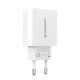 4. Ładowarka sieciowa Wozinsky WLS-20W 20 W USB-A USB-C z kablem USB-C - USB-C 1 m - biała