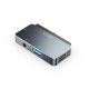 7. HUB Tech-Protect V6 4w1 USB-C - USB-A 3.0 / USB-C PD100W / HDMI / mini jack 3.5mm - szary