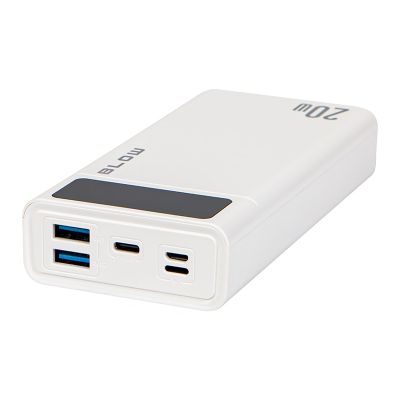 4. BLOW POWER BANK 20000MAH QC+PD 20W + LIGHTNING BIAŁY PB20E