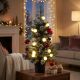 6. CHOINKA DEKORACYJNA KAPRUN W DONICY 20LED Z BOMBKAMI  wys: 90CM