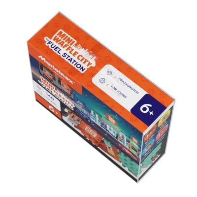 6. MARIOINEX Klocki Mini Waffle City Stacja paliw, 148 elementów