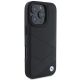 4. Etui BMW Signature Leather Crossing Lines Pattern na iPhone 16 Pro - czarne