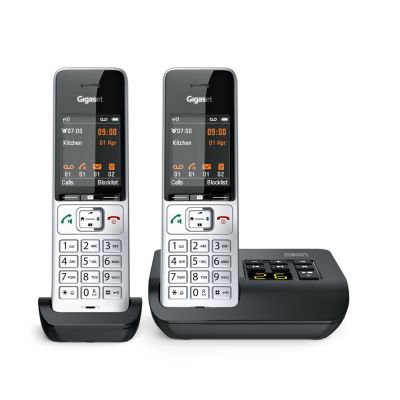 14. Telefon analogowy/DECT Gigaset COMFORT 500A duo Nazwa i identyfikacja dzwoniącego Czarny, Srebrny