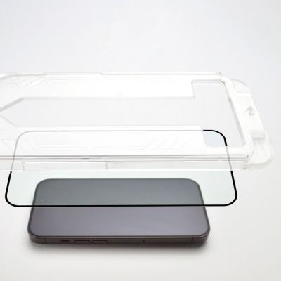 7. Szkło hartowane 9H z ramką montażową do iPhone 15 Plus Wozinsky Premium Glass - czarne