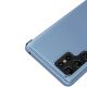 4. Clear View Case etui do Samsung Galaxy S25 Ultra pokrowiec z klapką - niebieskie