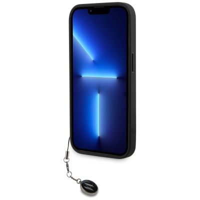 5. Etui Karl Lagerfeld Saffiano Rhinestones & Charm na iPhone 15 Pro Max - czarne