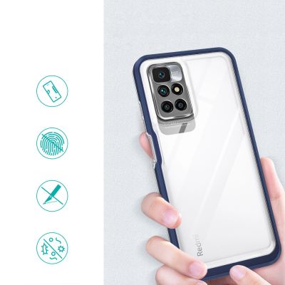 2. Clear 3in1 etui do Xiaomi Redmi 10 żelowy pokrowiec z ramką niebieski