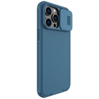 3. Nillkin CamShield Pro Case etui iPhone 14 Pro Max pancerny pokrowiec osłona na aparat kamerę niebieski