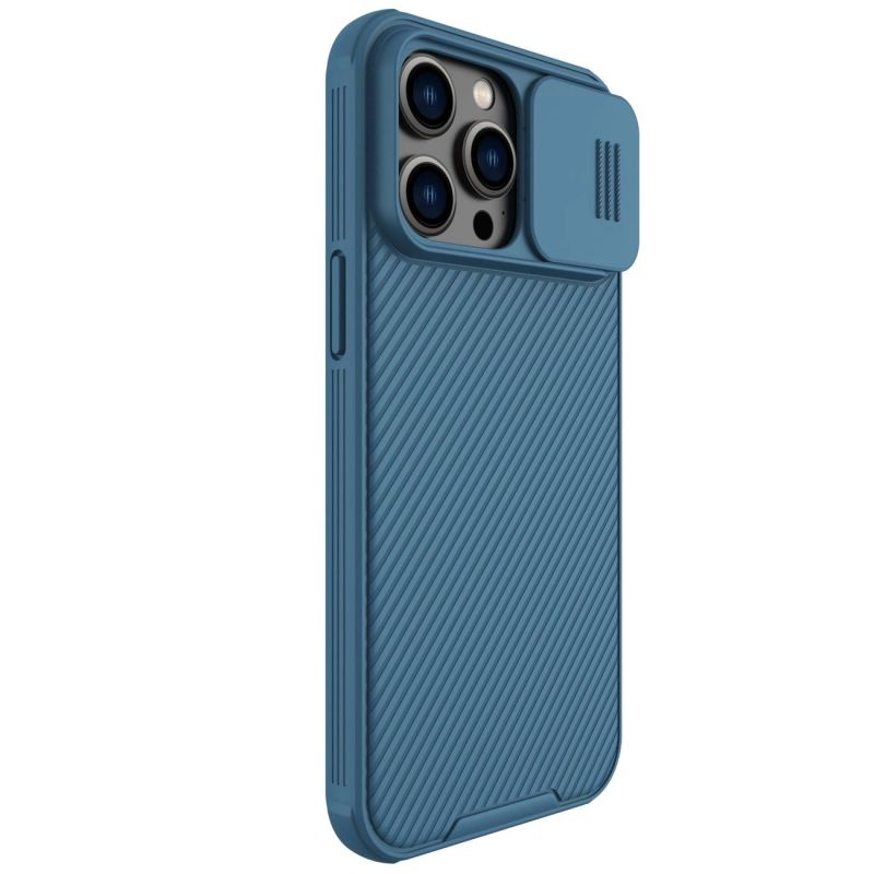 3. Nillkin CamShield Pro Case etui iPhone 14 Pro Max pancerny pokrowiec osłona na aparat kamerę niebieski