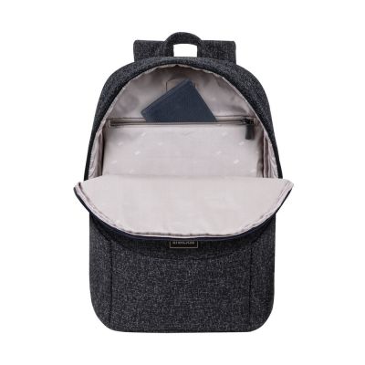 12. Plecak na laptop 15,6", RIVACASE Anvik, 15L, czarny, z materiału wodoodpornego, kieszenie na tablet 10,5", smartfon, dokumenty, akcesoria, butelkę