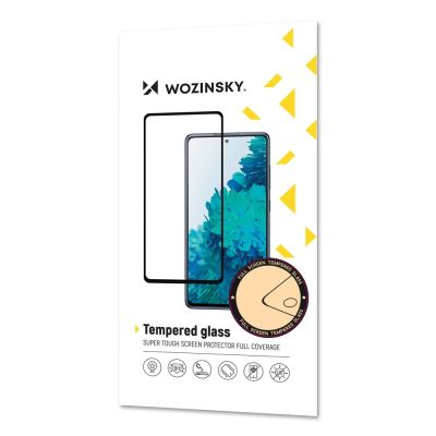 3. Wozinsky super wytrzymałe szkło hartowane Full Glue na cały ekran z ramką Case Friendly Oppo Reno6 4G czarny