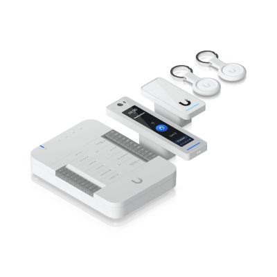 32. Zestaw startowy UniFi Access Ubiquiti G3 Pro UA-G3-SK-Pro, Czytnik dostępu G3 Professional + Czytnik G3 + Hub +  Breloki (2 sztuki)