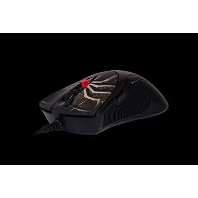 7. Mysz komputerowa A4 TECH Evo XGame Laser Oscar X747 Brown Fire A4TMYS29980 (laserowa; 3600 DPI; kolor brązowy)