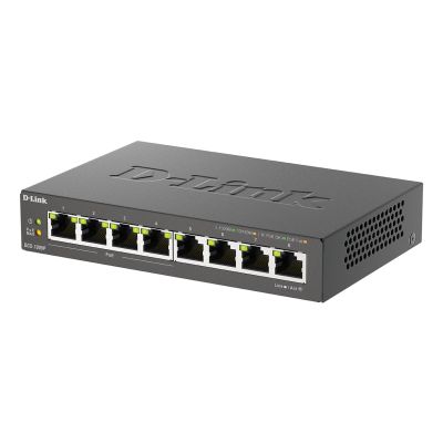 4. D-Link DGS-1008P/E łącza sieciowe Nie zarządzany L2 Obsługa PoE Czarny