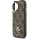 6. Etui Guess 4G Strass Logo & Big Strap Metal Buttons MagSafe na iPhone 17 - brązowe