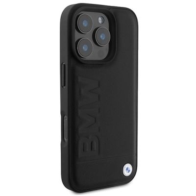 4. Etui BMW Leather Hot Stamp na iPhone 16 Pro Max - czarne