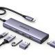 Ugreen Wielofunkcyjny HUB 5w1 USB-C  - HDMI 1.4 / 3 x USB-A / USB-C PD 100W CM511 - szary