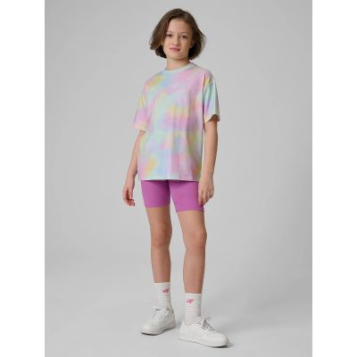 3. T-shirt z nadrukiem dla dziewczynek 4F 4FJRSS26TTSHF3826-90A