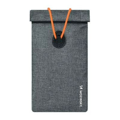 2. Etui blokujące sygnał RFID Wozinsky WPB-R12 na telefon z klapką i sznurkiem 21.5x12 cm - szare