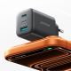 9. Ładowarka sieciowa Joyroom JR-TO1 GaN 45 USB-C Lightning USB-A - czarna
