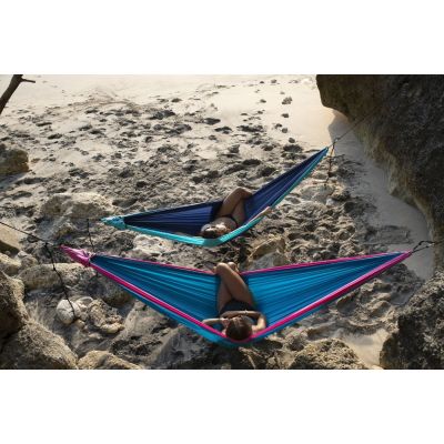 3. Ticket To The Moon TRAVEL HAMMOCK - King Size Hamak wiszący 2 os. Nylon Ciemny Zielony, Zielony