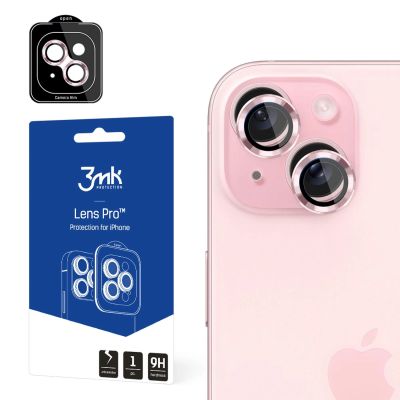 Osłona aparatu 3mk Lens Protection Pro Pink na iPhone 15