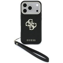 Etui Guess Smooth & Big Strass Logo & Strap do iPhone 18 Pro / 17 Pro czarny