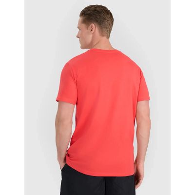 4. T-shirt regular z nadrukiem męski 4F 4FWSS25TTSHM1984-63S