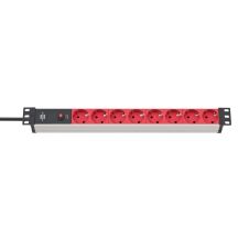 Listwa zasilająca Brennenstuhl Alu-Line 19" Steckdosenleiste 8-fach - 10A Sicherungsautomat und Kaltgerätestecker [19" Steckerleiste für Serverschränke mit 2m Kabel]