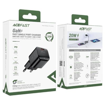6. Ładowarka sieciowa Acefast A73 Mini PD 20W GaN USB-C - czarna