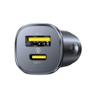 3. Ładowarka samochodowa Baseus GoTrip USB-C / USB-A 30W - czarna