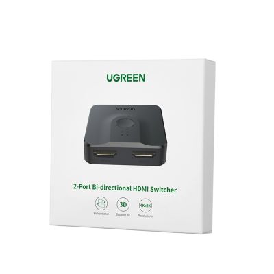 9. Ugreen switch przełącznik rozdzielacz HDMI - 2x HDMI 4K 60Hz czarny (CM217)
