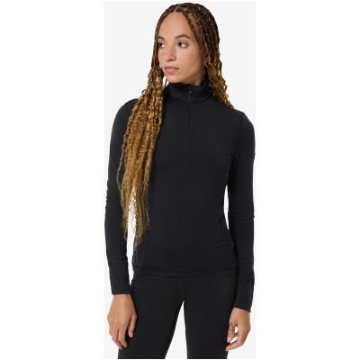 Longsleeve termoaktywny damski SUPER.NATURAL W ARCTIC230 ZIP 1/4 czarny