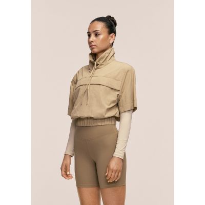 5. Kurtka damska CASALL Active Short Sleeve Track Jacket kolor piaskowy