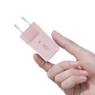 5. Ładowarka sieciowa Tech-Protect NCM33W 2-porty PD33W/QC3.0 - różowa