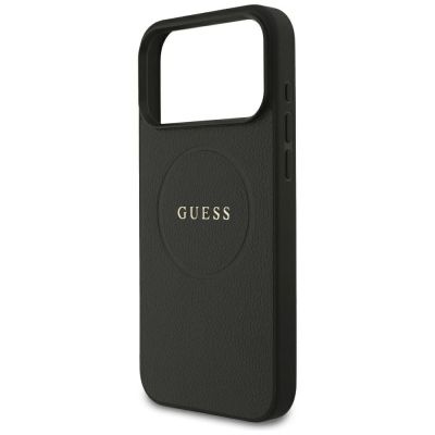 6. Etui Guess Grained Gold Ring MagSafe na iPhone 18 Pro Max / 17 Pro Max - czarne